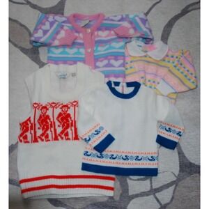 Miscellaneous Lot of Girls' Sweaters – Various Sizes